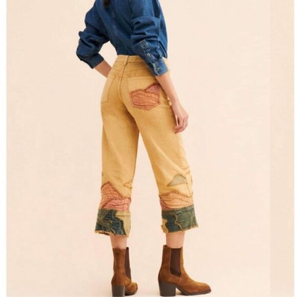 New Free People Golden Vibes Jeans Size 26 - Picture 4 of 12